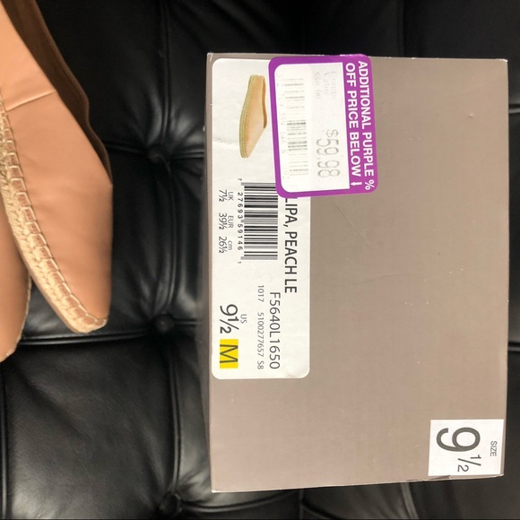 Franco Sarto peach espadrille flats size 9.5 - Picture 5 of 5